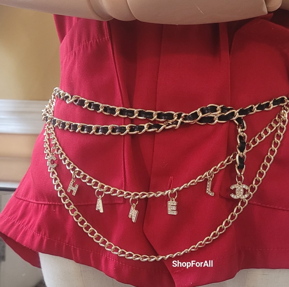 Chanel Gold and Black Chain Belt - Picture 12 of 15